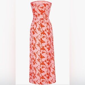 NWT GRACE KARIN Strapless Dress Casual Ruched Long Maxi Dress with Pockets sizeS